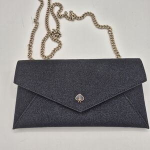 kate spade Burgess Court Chain Clutch In Lakeside Blue With Card Holder